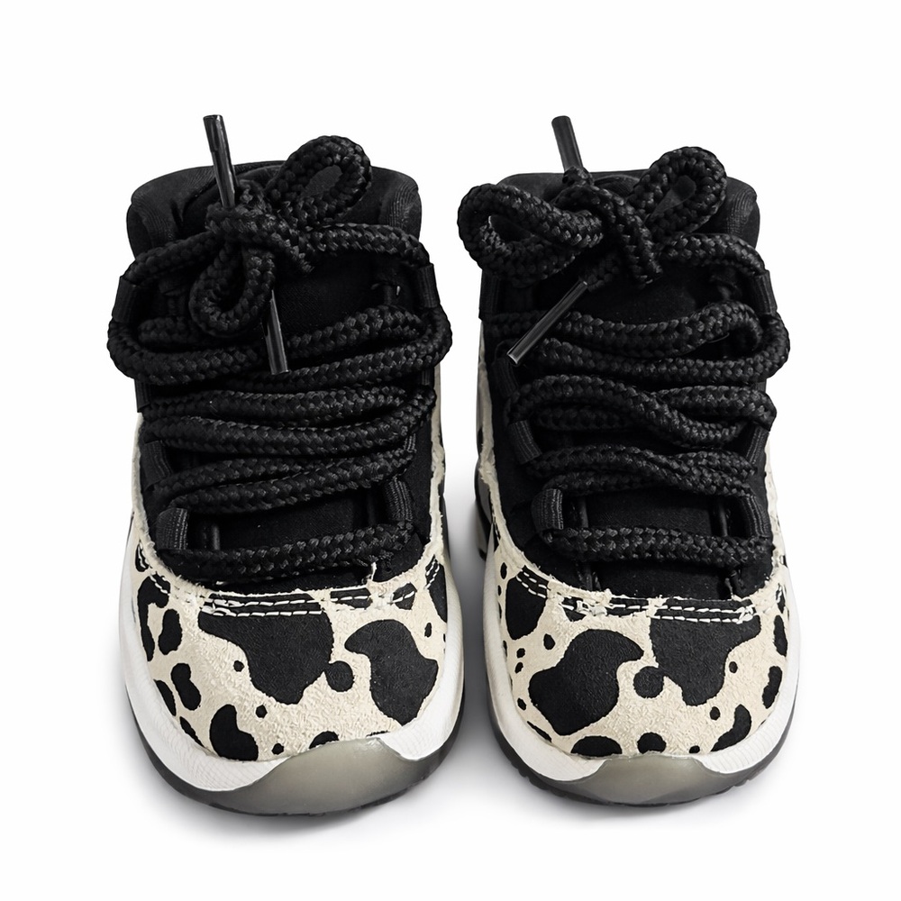 NWT Jordan 11 Retro TD “Animal Instinct” Cow Print – Size 5C – New w/ Box